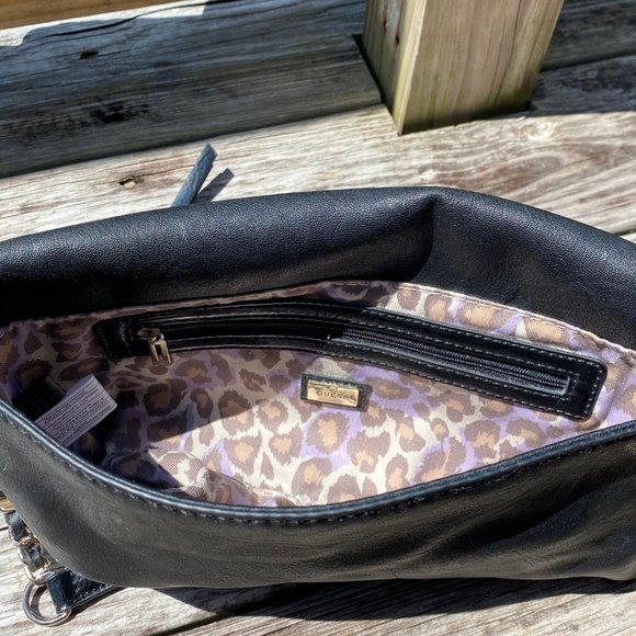Guess envelope clutch w/ silver & black studs, - Picture 4 of 10